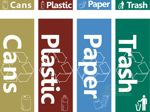 垃圾桶圖標及分類標識有哪些？